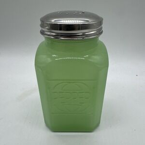 Tablecraft Jadeite Glass Collection(TM) Range Pepper Shaker with Metal Top, 6 oz